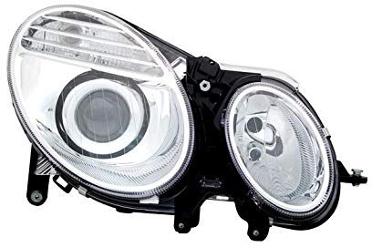 Scheinwerfer Scheinwerfer Beifahrerseite Scheinwerfer Montage Projektor Frontlicht Autolampe Autolicht Chrom LHD Scheinwerfer Kompatibel mit Mercedes-Benz E-Klasse W211 S211 2006 2007 2008 2009 VP884P