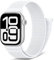 AMSKY Nylon Sport Loop Band Kompatibel mit Apple Watch Armband 40mm 42mm 46mm 44mm 45mm 41mm 38mm 49mm, Damen Herren Original Design für iWatch Series 10 9 8 7 6 5 4 3 2 1 SE Ultra, Weiß