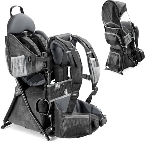 besrey Zaino Porta Bambino Trekking Montagna (Modello migliorato Nero)