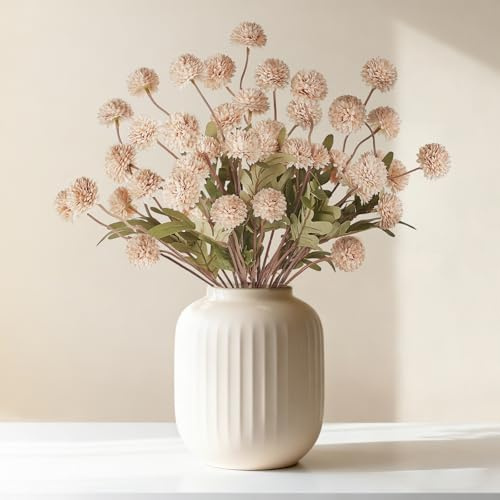 Mkono Fiori finti autunnali in seta, 50,8 cm, per mamme, con steli lunghi, fiori di seta per bouquet fai da te, centrotavola, decorazioni per la casa, composizioni floreali da tavolo (beige)