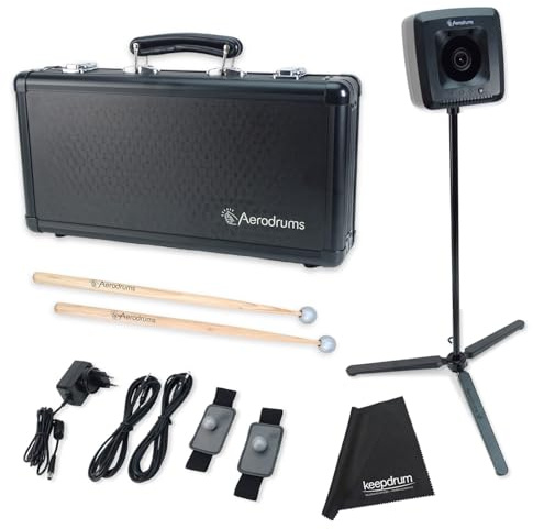 Aerodrums 2 Virtuelles Drumset E-Drum Air-Drumming Schlagzeug mit Hardcase-Koffer