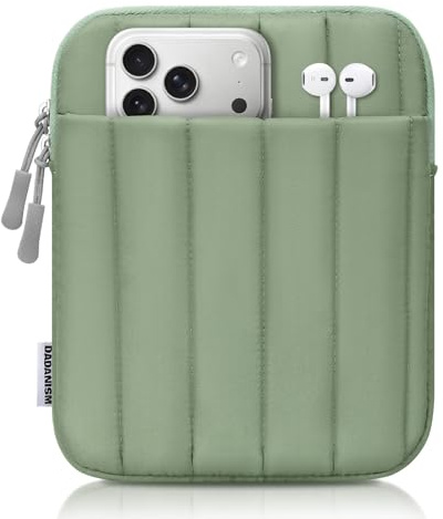 Dadanism 6-7 Pollici Custodia Protettiva Universale Imbottita, Verde Matcha | per 7 Kindle Paperwhite e Kindle Colorsoft, 7 Kobo Libra Colour, 6 Kindle/Kindle Kids/Kobo Clara Colour E-Reader