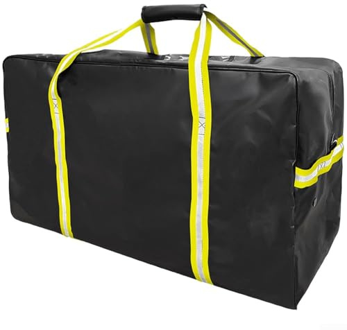 Entgoinggo Professional Grade Ice Hockey Equipment Bag with Rain Resistant PVC Construction and Enhanced Airflow to Reduce After Training or Games (Yellow)