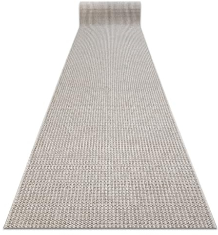 rugsx Teppichläufer Casablanca Loop, weicher Schlingenteppich, strapazierfähig & pflegeleicht, für Wohnzimmer, Schlafzimmer, weiß/beige 100x540 cm