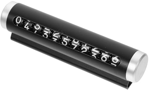 Balacoo Temporary Parking Plate with Numbers for Car Use, Aluminium Alloy Material, Easy to Install and Portable Design, for Residential and Busy Urban Parking Areas