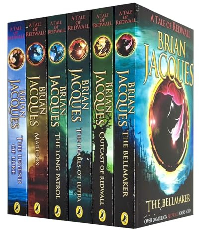 A Tale of Redwall Book Series 7 to 12 Books Collection Set By Brian Jacques: Bellmaker, Outcast, Pearls of Lutra, Long Patrol, Marlfox, Legend of Luke.
