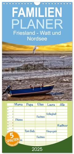 Familienplaner 2025 - Friesland - Watt und Nordsee mit 5 Spalten (Wandkalender, 21 cm x 45 cm), CALVENDO: Peter Roder präsentiert eine Auswahl ... Traumbilder aus Friesland. (CALVENDO Orte)