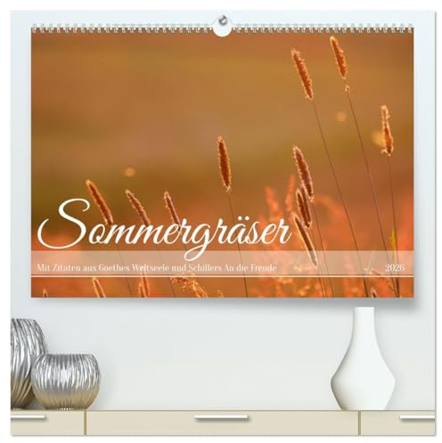 Sommergräser (hochwertiger Premium Wandkalender 2026 DIN A2 quer), Kunstdruck in Hochglanz: Natur und Poesie im Einklang (CALVENDO Natur)