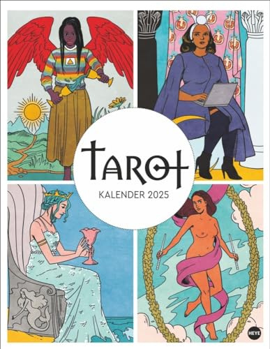 Tarot Posterkalender 2025: Die Rider Waite Tarot-Karten neu interpretiert im Modern Witch Tarot: Wandkalender mit Erklärung der Tarot-Symbole und Bildern selbstbewusster Frauen 34 x 44 cm.