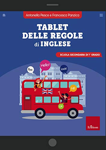 Tablet delle regole di inglese. Scuola secondaria di 1º grado