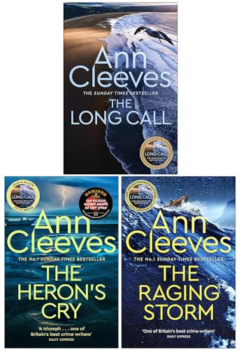 Ann Cleeves The Two Rivers Series 3 Books Collection Set (The Long Call, The Heron's Cry & The Raging Storm)