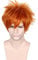 Linfairy unisex kurz gerade orange rote cosplay ifles Halloween kostüm volle Perücke für Männer