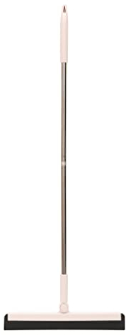 Hershii Rasqueta limpiacristales con mango de acero inoxidable de 36.6 pulgadas para lavar y secar el vidrio de ducha, piso, espejos, cocina, color beige