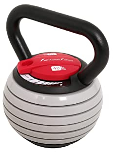 FunctionalFitness Cast Iron Adjustable Kettlebell - 18kg