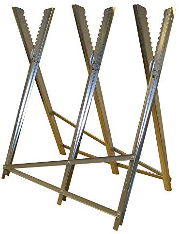 BMS Heavy Duty Metal Saw Horse Sawhorse Chainsaw Cutting Logs Wood Burners