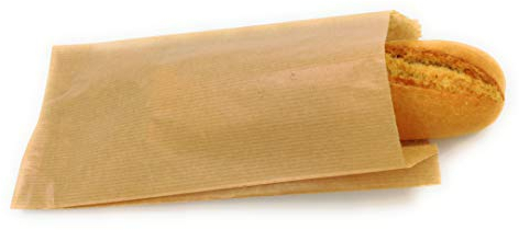 TODOKRAFT Brottüten Papier - Bäckertüten - Butterbrottüten Braun - Brotbeutel - Kraftpapier Tüten - Brottüten Braun - Brötchentüten - Frühstücksbeutel Papier 10 x 7 x 27 cm (250 units)