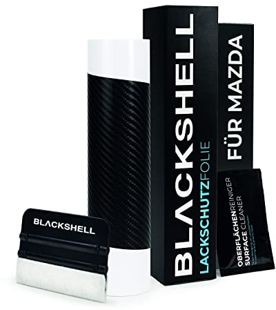Blackshell® Ladekantenschutz Folie passend für Mazda CX-5 | Typ KE | Bj. 2012-2017 Carbon Glanz - passgenauer Stoßstangenschutz inkl. Set für Folierung