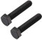 Viti esagonali a testa esagonale sinistra M8 x 40 mm, viti di fissaggio in acciaio al carbonio nero, 2 pezzi