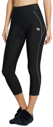 baleaf 3/4 Fahrradhose Damen Gepolstert | 3/4 Fahrradhose Damen Gepolstert Kurz, Elastisch Atmungsaktiv Komfortabler Stoff Radler Leggings UPF 50+ Radbekleidung