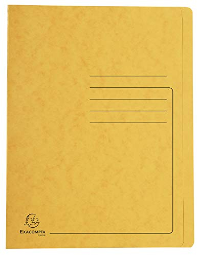 Exacompta - 39999E – Karton mit 25 Iderama-Dokumentenmappen aus Hochglanzkarton 355 g/m² – FSC®-zertifizierte Mappe – Maße 24 x 32 cm für DIN A4 Dokumente – Farbe Gelb