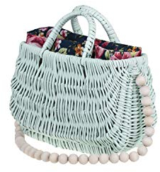 e-wicker24 Alles aus Weide Kleine Korbtasche aus Weide geflochten Flechttasche mit Henkel Damentasche aus Korbgeflecht Schultertasche Strandtasche