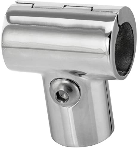 FASTON® Handlaufhalterung 90° Relingbeschlag Klappbar 25 mm (2 Stück) Edelstahl A4 V4A Boot Reling Rohr Geländer Verbinder Handlauf Relingfuß