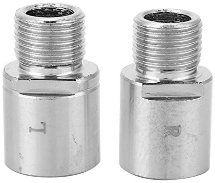 2-teiliges Pedal Extender (L + R) Stahl-Fahrradpedal-Distanzstück für 9/16 in Gewindepedalen Fahrradzubehör