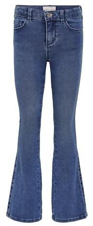 ONLY Mädchen Konroyal Life Reg Flared Pim504 Noos Jeans, Medium Blue Denim, 158 EU