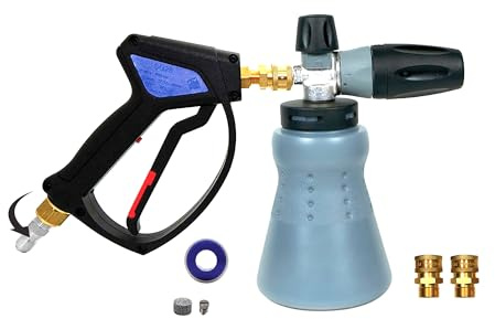 MTM Hydro 28 Special PF22.2 Schaumkanone Kit, Hochdruckreiniger Autowaschanlage Sprühpistole mit Drehgelenk, Hochdruckschaum Power Washer Aufsatz, Schaumlanze für Boot, Autowäsche, verstellbare Düse