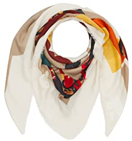 s.Oliver Damen 10.2.17.25.276.2121541 Tuch, 81D8 beige|mehrfarbig, 1