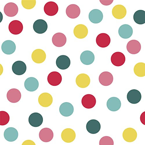 HEKO PANELS Oxford Wasserdichte Meterware Canvas Polyester Stoff Zum Nähen, Dekostoffe Wasserabweisend Blickdicht Gepunktet Bunt 1 Meter 155 x 100 cm