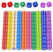 TECHEEL Würfel 100 Stück Bunte Würfel Set Sechsseitiger Würfel Farben Dice Würfel Bunt Set 6-Seitig 12mm Transluzent Würfel für Würfelspiele Tischspiele