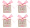 Klein Hochzeit Geschenkbox 30 Stück Gastgeschenke Babyparty Süßigkeiten Kasten Gastgeschenke Schachtel Kartons Bonboniere Kasten mit Farbband für Geburtstag Hochzeit Taufe Geburt Party (Rosa)