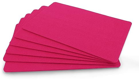 SwavGo Filz Untersetzer Tischset, 6er Platzset Bunte Filzunterlagen für Teller, Besteck, Gläser - Tischset abwaschbar (Lippenstiftrot)