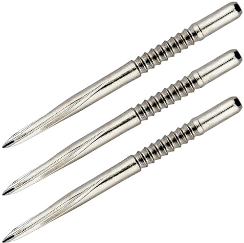 Unicorn Replacement Volute Steel Tip Dart Points | Available Lengths 36mm, 39mm or 42mm | Black, Nickel or Gold Finish | 3 Points