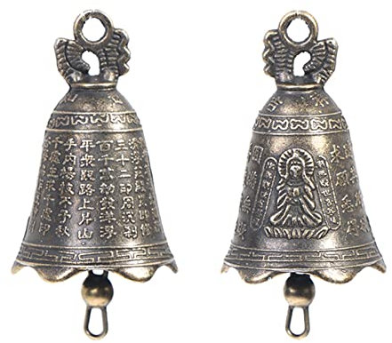 Kleine Glocke Vintage Bronze (2 Stück) – Glöckchen 23 x 37 mm – Glocke aus Bronze für Schlüsselanhänger, Glöckchen, Basteln, Dekorationen, Weihnachten, Hochzeit, Schmuck, Windspiel und Hund
