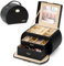 Yorbay Portagioie 3 livelli, con serratura e specchio, organizzatore serie Seelux per collane, orologi, anelli, bracciali, orecchini (Nero + Oro)
