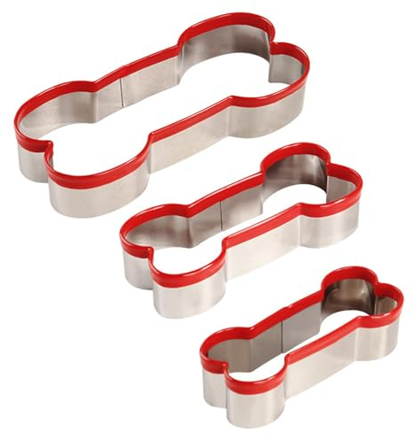Molde de galletas de 3 piezas de acero inoxidable de grado alimenticio creativo en forma de hueso cortador de galletas utensilios de cocina cortador de galletas molde cortador de galletas