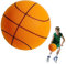 YIWONFU Silent Basketball, Lautloser Basketball für Indoor Aktivitäten, Mute Basketball für Heranwachsende/Erwachsene zum Spielen/Training(Orange, 18cm)