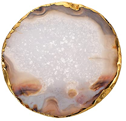 Cabilock Dessous De Verre en Jade Dessous De Verre Table Basse en Pierre Plateau De Table Basse Tasse À Café Boisson Verte Tapis De Table À Manger Décoration De Mariage Tables Basses