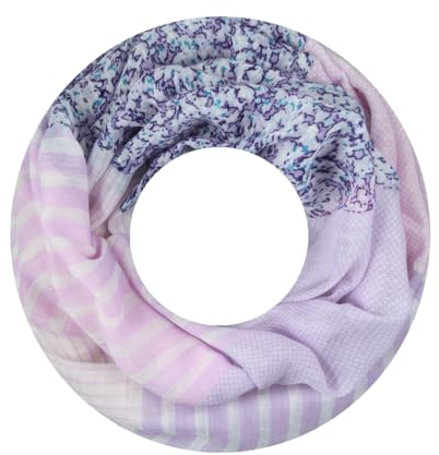 Majea Damen Loop Schal Schlauchschal Halstuch (880020) (lila 25)