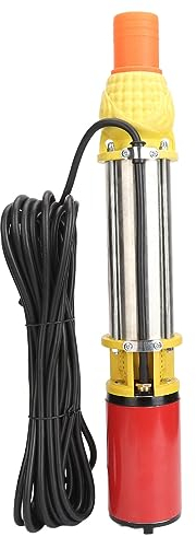 Natudeco Bomba de agua solar de CC de 48 V, 400 W, bomba de agua para pozo profundo, bomba de agua de elevación de descarga de 25 m, kit de bomba de agua solar para agricultura,