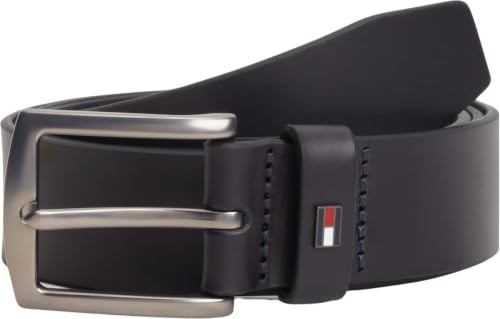 Tommy Hilfiger Ceinture Homme Denton 3,5 cm Cuir, Bleu (Space Blue), 90 cm