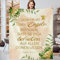 Gebiorty Christliche Geschenke Kuscheldecke, Religiöse Geschenke Decke mit Bibelvers Spruch Inspirierende Geschenkideen Hochzeitsgeschenke für Frauen Männer, Weiche Wolldecke 130x150cm