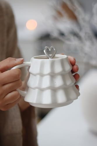 Pretty Little Home Ceramic Christmas Tree Mug - Matt White