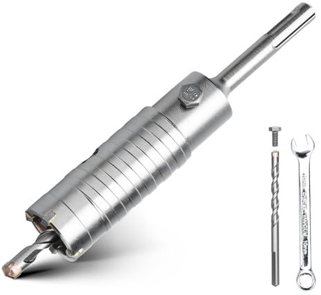hsawbit 30mm Core Drill Bit SDS Concrete Hole Cutter with 110mm SDS Shank, Masonry Hole Saw Wall Hole Cutter Holesaw for Concrete Brick Wall Stone