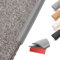 Hengrongshen Barre de Seuil Adhesive pour Bordure de Tapis | PVC Seuil de Porte | Bandes de Garniture | Découpable Bandes de Finition Carrelage à Moquette | Profil Transition de Tapis et Sol (Gris)