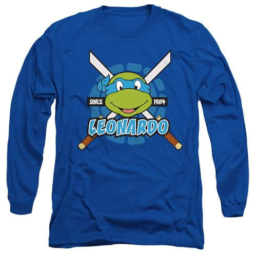 TMNT Leonardo Since 1984 Mens Long Sleeve T Shirt, Royal Blue, XX-Large