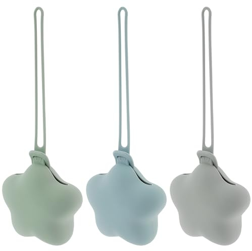 3 Stück Silikon Schnullerbox,Schnullertasche für unterwegs BPA-frei,tragbares Schnullerbox für Unterwegs Sterndesign,schützendes Schnuller Aufbewahrungsetui,leicht zu reinigen (2#)