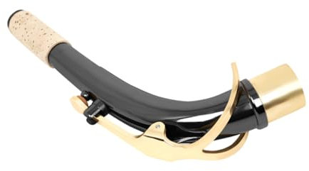 Toyvian Saxophon Mundstück Für Alt-saxophon Gebogenes Messing Mit Schwarzer Nickelbeschichtung Verbessert Die Intonation Und Sorgt Für Komfortables Spielerlebnis Für Schüler Und